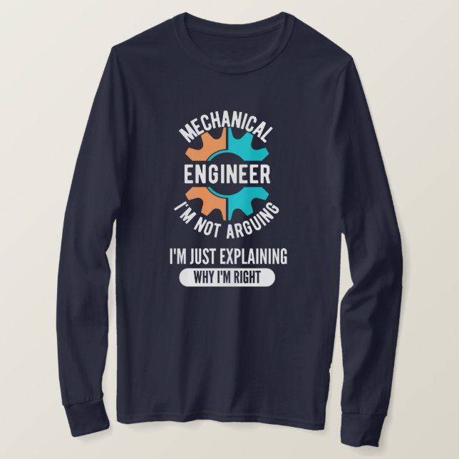 Funny Mechanical Engineer, Mechanical Engineering T-Shirt (Design Front)