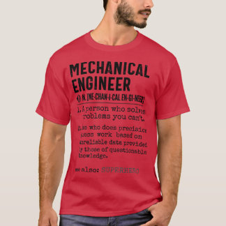 Funny Mechanical Engineer noun Dictionary Definiti T-Shirt