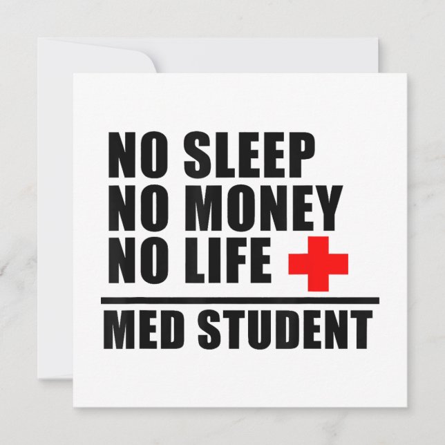 Funny Med School T ShirtTrust Me Im Almost A Docto Invitation (Front)