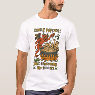 Funny Mediaeval Meme Devil Cartoon Halloween T-Shirt
