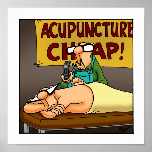 Funny Medical Acupuncture Poster (Front)