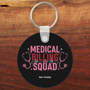 Funny Medical Billing Squad Proud Specialist Gift Key Ring