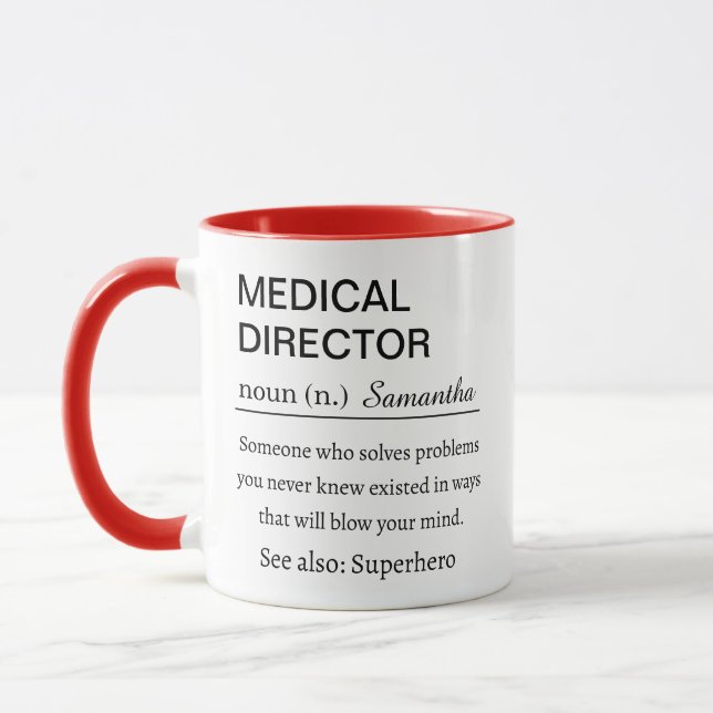 Funny Medical Director Definition Coffee Mug (Left)