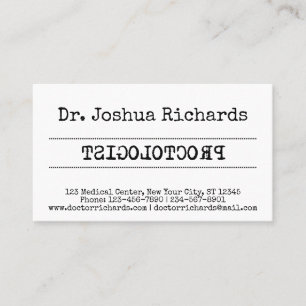 Funny medical doctor customisable business card
