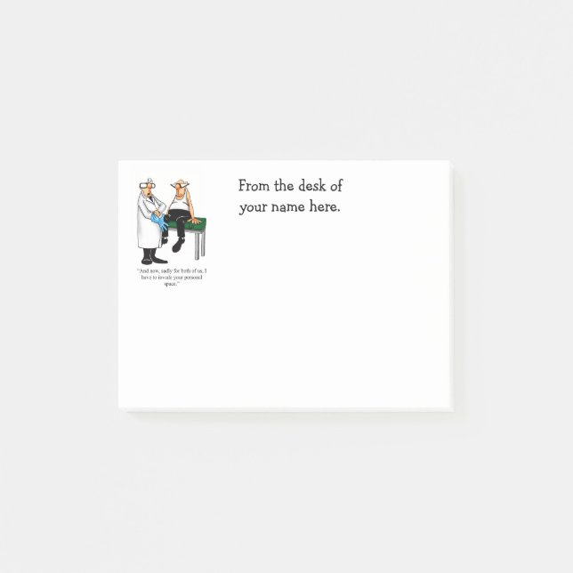 Funny Medical Humour Personalizable Post It Notes (Front)