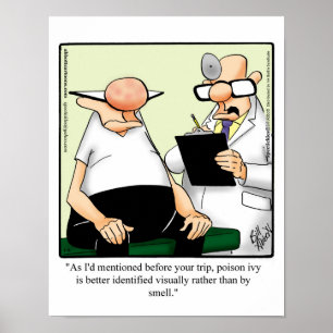 Funny Medical Humour Poster Gift Poison Ivy