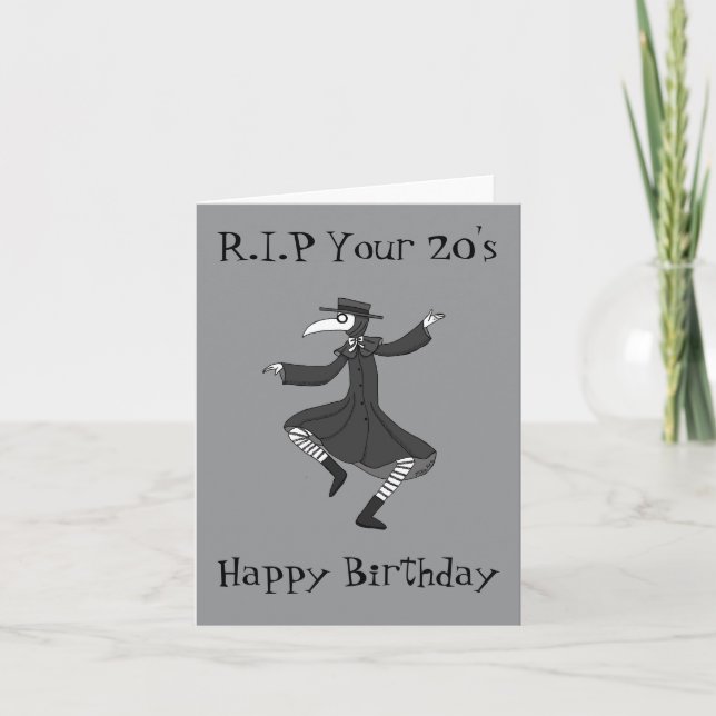 Funny Medieval Plague Death friend 30th birthday Card (Front)