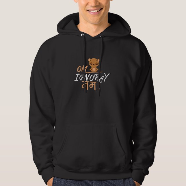 Funny Meditation Desi Swag South Asian Meme Bollyw Hoodie (Front)