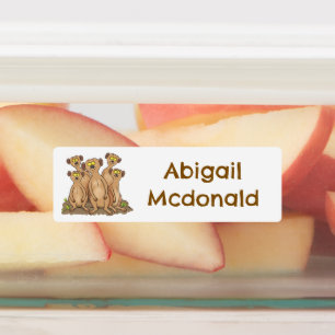 Funny meerkat family cartoon personalised