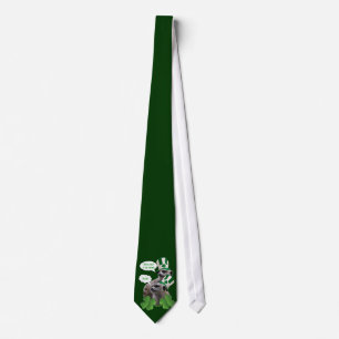 Funny meerkat St Patrick's day Tie