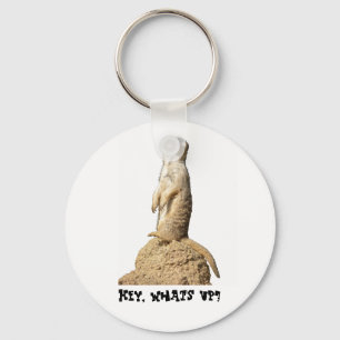 Funny Meerkat Standing Up Key Ring