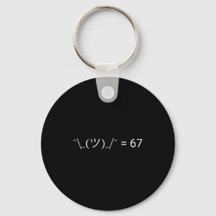 Funny Meh 67 Meme Key Ring