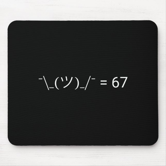 Funny Meh 67 Meme  Mouse Mat (Front)