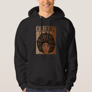 Funny Melanin Vintage Afro Queen Black History Mon Hoodie