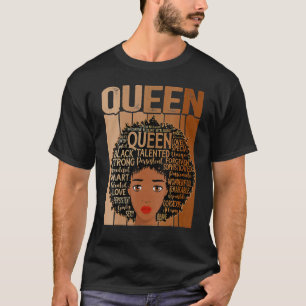 Funny Melanin Vintage Afro Queen Black History Mon T-Shirt
