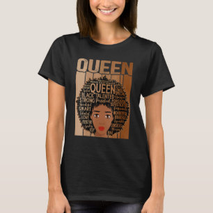 Funny Melanin Vintage Afro Queen Black History Mon T-Shirt