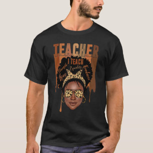Funny Melanin Vintage Afro Teacher Black History M T-Shirt