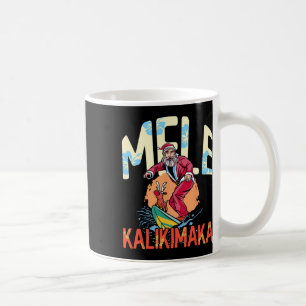 Funny Mele Kalikimaka Hawaiian Christmas Surfing S Coffee Mug