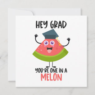 Funny Melon Pun Graduation  Card