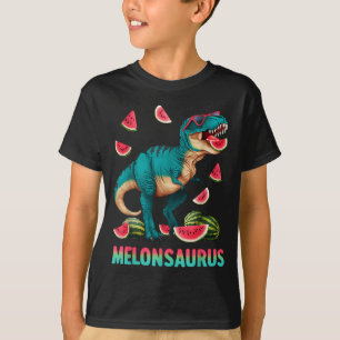 Funny melonsaurus watermelon dinosaur t rex summer T-Shirt