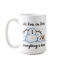Funny Meltdown Snowman Winter Humour