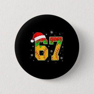 Funny Meme 67 Christmas Baseball Ice Cream Men Boy 6 Cm Round Badge