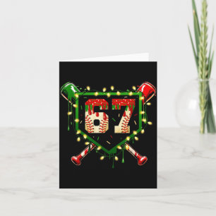 Funny Meme 67 Christmas Baseball Ice Cream Men Boy Card