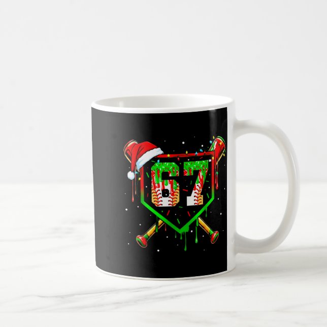 Funny Meme 67 Christmas Baseball Ice Cream Men Boy Coffee Mug (Right)