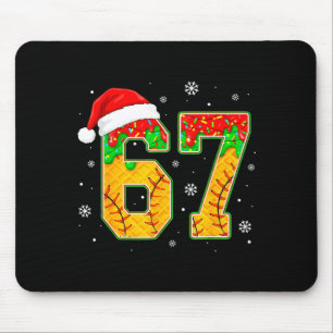 Funny Meme 67 Christmas Baseball Ice Cream Men Boy Mouse Mat