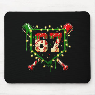 Funny Meme 67 Christmas Baseball Ice Cream Men Boy Mouse Mat