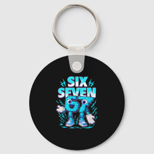 Funny Meme 67 Six Seven 6 7 Italian Brainrot Boys Key Ring