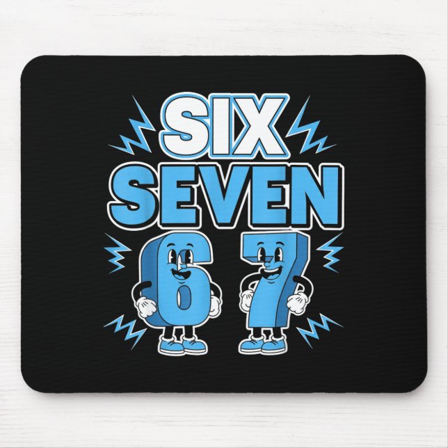 Funny Meme 67 Six Seven 6 7 Italian Brainrot Boys  Mouse Mat (Front)