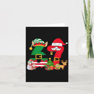 Funny Meme 6 7 Christmas 67 Santa Elf Kids Boy Gir Card