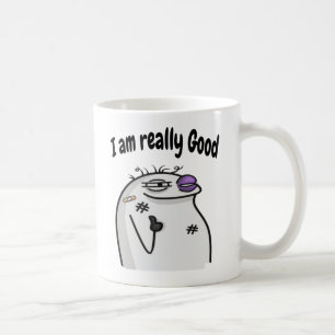 Funny Meme Character – Cool Expression Sticker Coffee Mug