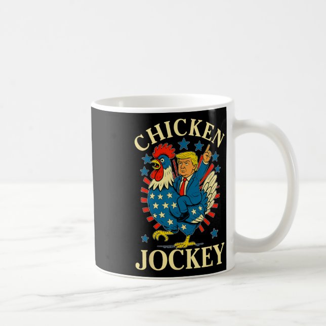 Funny Meme Chicken Jockey  Coffee Mug (Right)