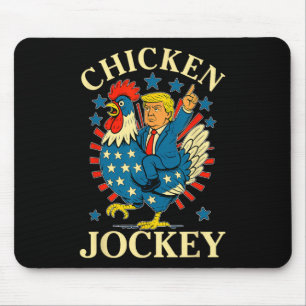 Funny Meme Chicken Jockey  Mouse Mat