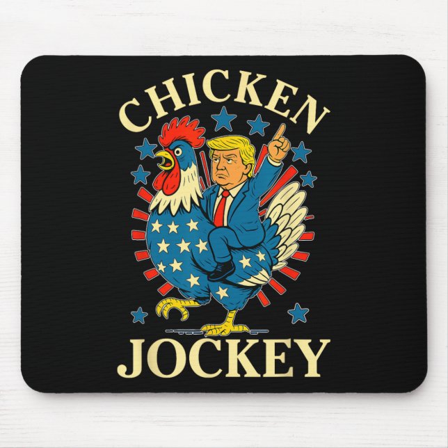 Funny Meme Chicken Jockey  Mouse Mat (Front)