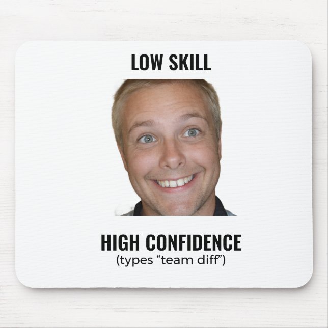 Funny Meme Gamer Mousepad Low Skill (Front)