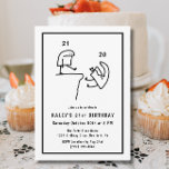 Funny Meme Humour Simple Black White 21st Birthday Invitation<br><div class="desc">Funny Meme Humour Simple Black White 21st Birthday This Funny simple design features a Meme about turning 21. Personalise the invite with your details and if you want to further re-arrange the style and placement of the text, please press the "Click to customise further" button. For more products in the...</div>