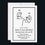 Funny Meme Humour Simple Black White 42nd Birthday Invitation<br><div class="desc">Funny Meme Humour Simple Black White 42nd Birthday Add a touch of humour to your 42nd Birthday celebration with our 'Funny Meme Humour Simple Black White' themed invitation! Dive into a fun-filled event inspired by popular memes in a sleek black and white design. Customise your invite now and let the...</div>