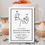 Funny Meme Humour Simple Black White 80th Birthday Invitation<br><div class="desc">Funny Meme Humour Simple Black White 80th Birthday Add a touch of humour to your 80th Birthday celebration with our 'Funny Meme Humour Simple Black White' themed invitation! Dive into a fun-filled event inspired by popular memes in a sleek black and white design. Customise your invite now and let the...</div>