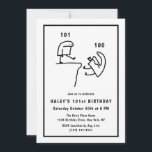Funny Meme Humour Simple White 101st Birthday  Invitation<br><div class="desc">Funny Meme Humour Simple Black White 101st Birthday Add a touch of humour to your 101st Birthday celebration with our 'Funny Meme Humour Simple Black White' themed invitation! Dive into a fun-filled event inspired by popular memes in a sleek black and white design. Customise your invite now and let the...</div>