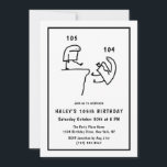 Funny Meme Humour Simple White 105th Birthday  Invitation<br><div class="desc">Funny Meme Humour Simple Black White 105th Birthday Add a touch of humour to your 105th Birthday celebration with our 'Funny Meme Humour Simple Black White' themed invitation! Dive into a fun-filled event inspired by popular memes in a sleek black and white design. Customise your invite now and let the...</div>