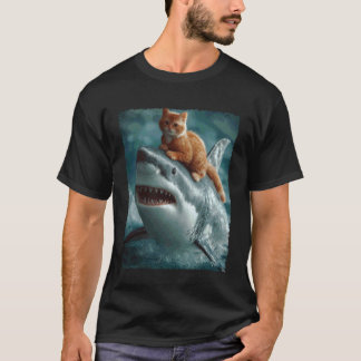 Funny Meme I Love Cats I Love Sharks Weird T-Shirt