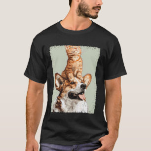 Funny Meme I Love Dogs Corgi Mum I Love Cats Weird T-Shirt