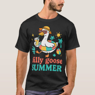 Funny Meme Just A Silly Goose Summer Vacation T-Shirt