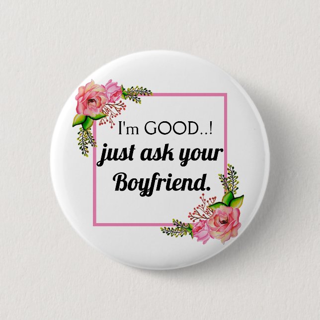 Funny Meme Naughty Girl Bad Humour Novelty 6 Cm Round Badge (Front)
