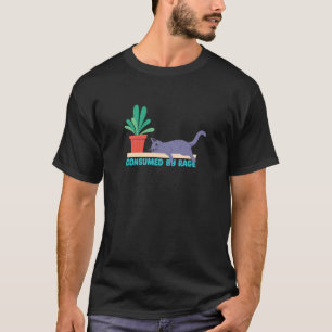 Funny meme rage consumes me tired cat T-Shirt