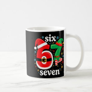 Funny Meme Six Seven 67 Elf 6 7 Santa Christmas Pa Coffee Mug