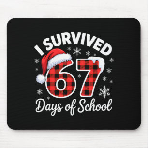 Funny Meme Six Seven Christmas I Survived 67 Days  Mouse Mat